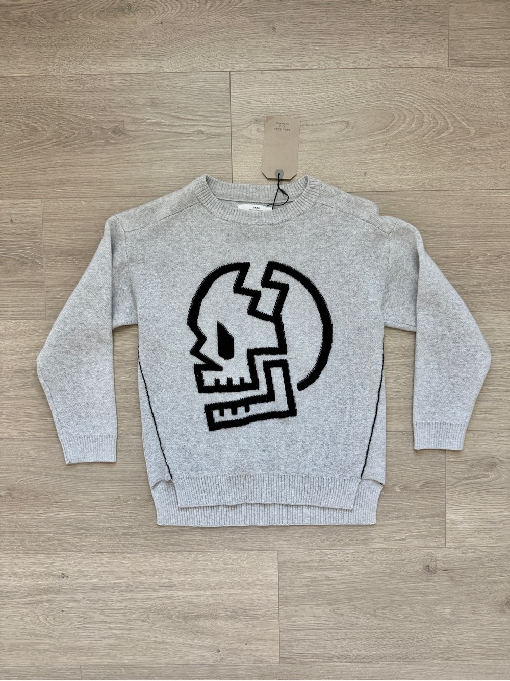Zara Boys Skull Sweater NWT